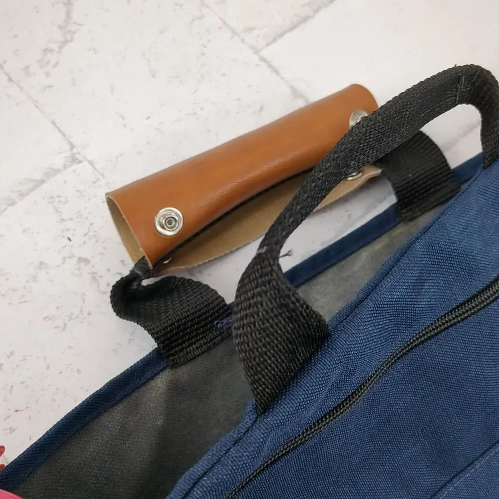 VTG EMS Eastern Mountain Sports Blue Canvas Briefcase Bag 1960s 1970s Logo